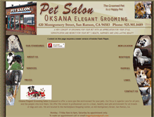 Tablet Screenshot of oegpetsalon.com
